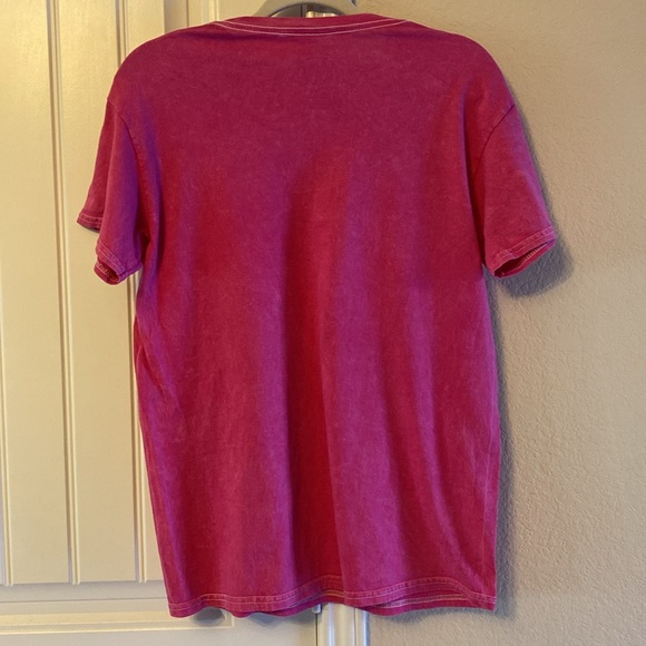 New NIRVANA PINK ACID WASH SMILEY TEE- SIZE M - Picture 3 of 5